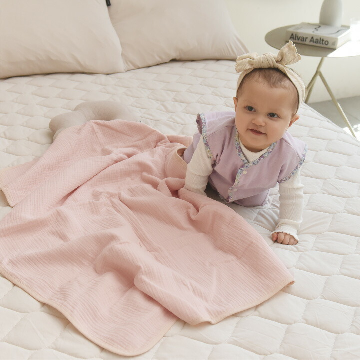 楽天市場】抱っこ紐にも付けられる ブランケット 4重ガーゼ 65×100cm