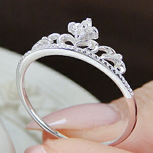 楽天市場】K10WG/YG/PG ダイヤモンド ティアラ リングおしゃれ 人気