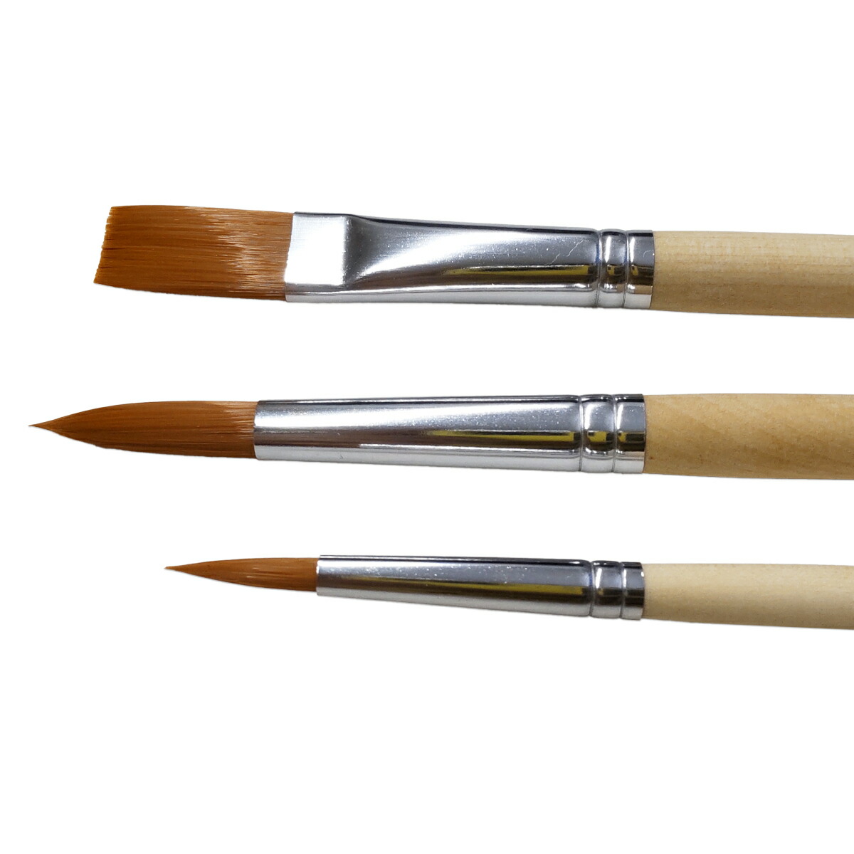 楽天市場】[ メール便可 ] アクリル画 筆セット ACT 短軸 ナイロン筆 3