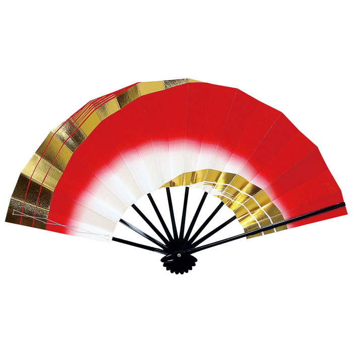 楽天市場】舞扇子 赤 ぼかし 金 両妻 扇子箱付 日本製 日本舞踊 （o舞