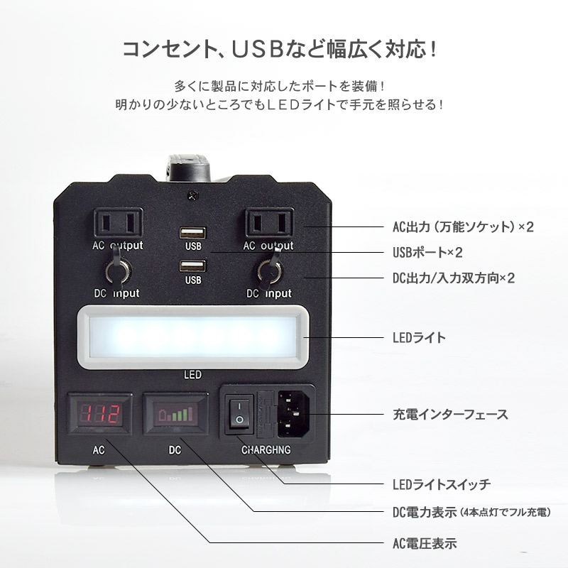 楽天市場】ポータブル電源 162000mAh/600Wh 家庭用 蓄電池 モバイル