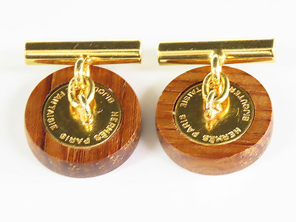 楽天市場】【美品】エルメス HERMES セリエ ウッド 木製 カフス カフス