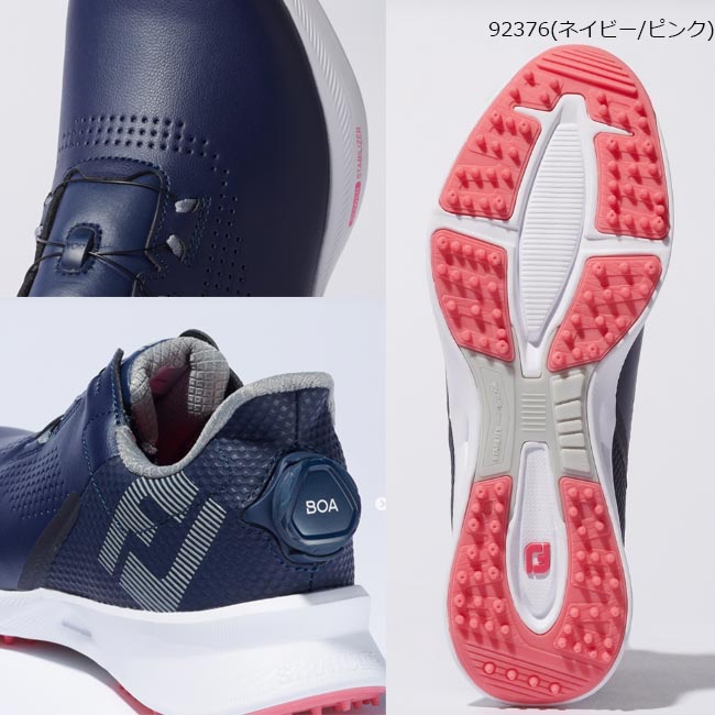 フットジョイ WOMEN'S FJ フューエル BOA ネイビー／ピンク23.0 楽天