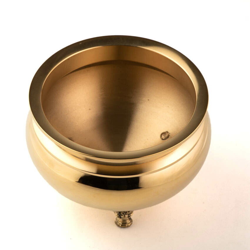 楽天市場】香呂 香炉 真鍮製 机上香呂 丸型 磨仕上 5号 和印 胴径約