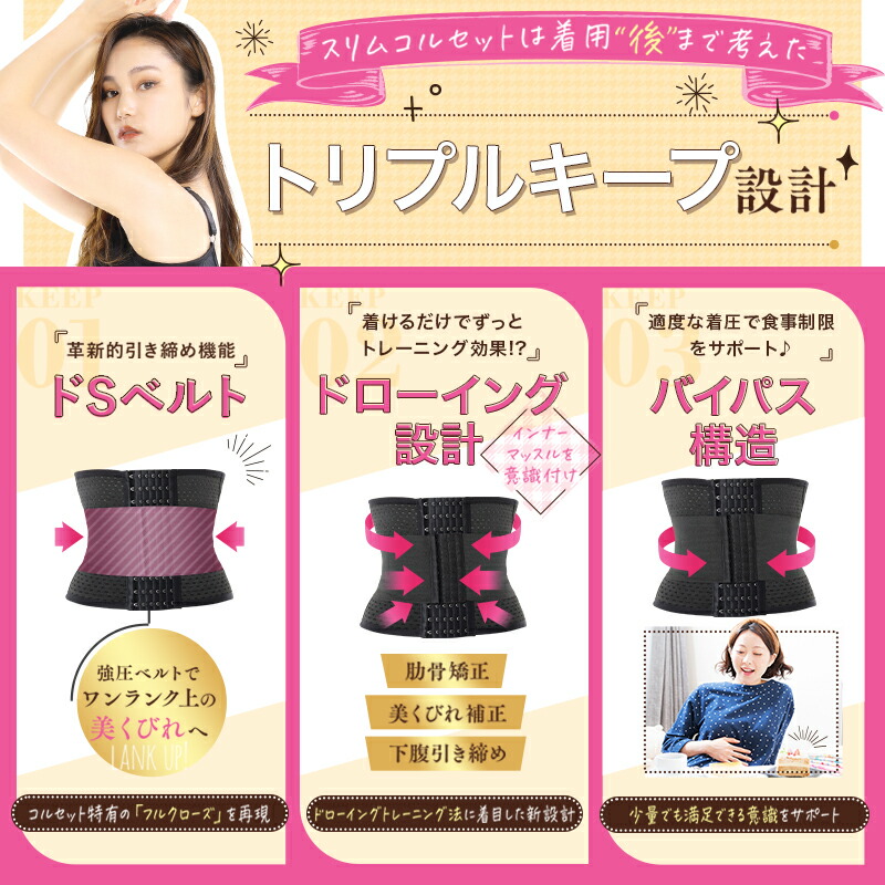 楽天市場】【2/23 10%OFF！】 コルセット 公式DOES-U ダズユー スリム