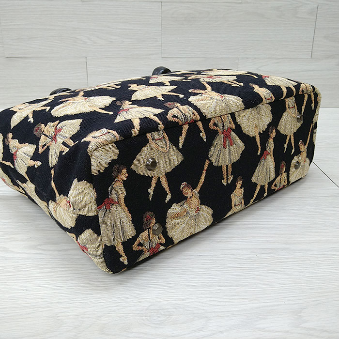 楽天市場】バッグ ハンドバッグ ゴブラン 横長トート バレリーナ柄