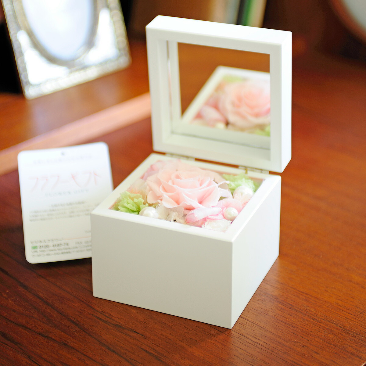 楽天市場】【送料無料】メッセージフラワー 高級オルゴールBOX（ピンク