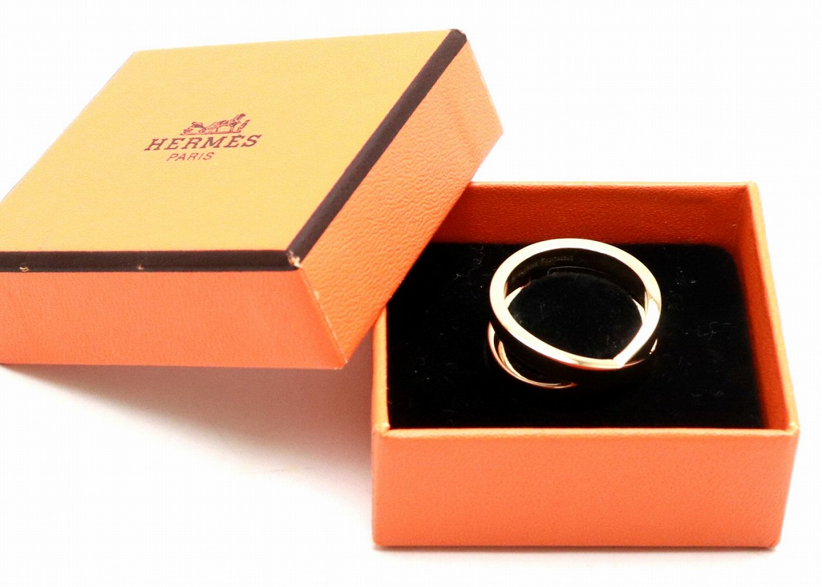 楽天市場】HERMES エルメス リュバン スカーフリング ゴールド 金色 GP