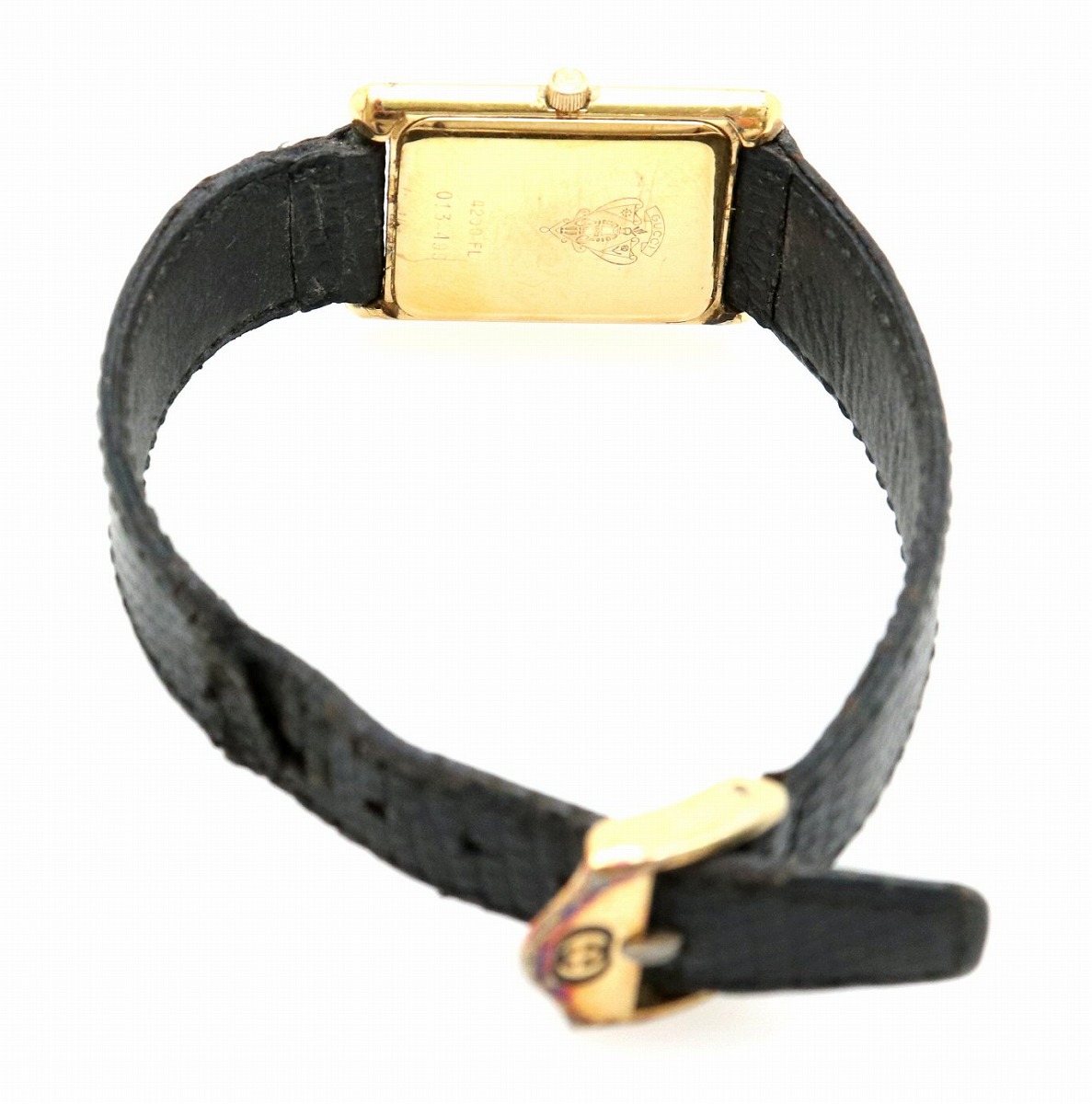 楽天市場】【ウォッチ】GUCCI グッチ ブラック文字盤 リザード革ベルト