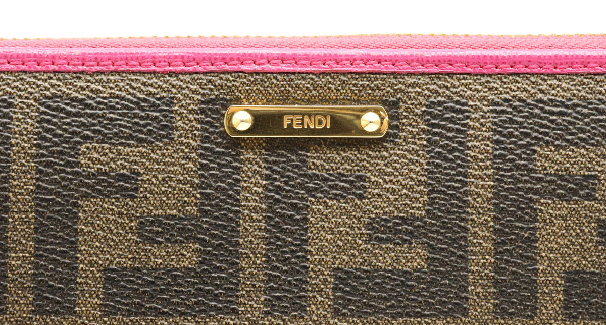 楽天市場】【財布】FENDI フェンディ ズッカ柄 ラウンドファスナー 長