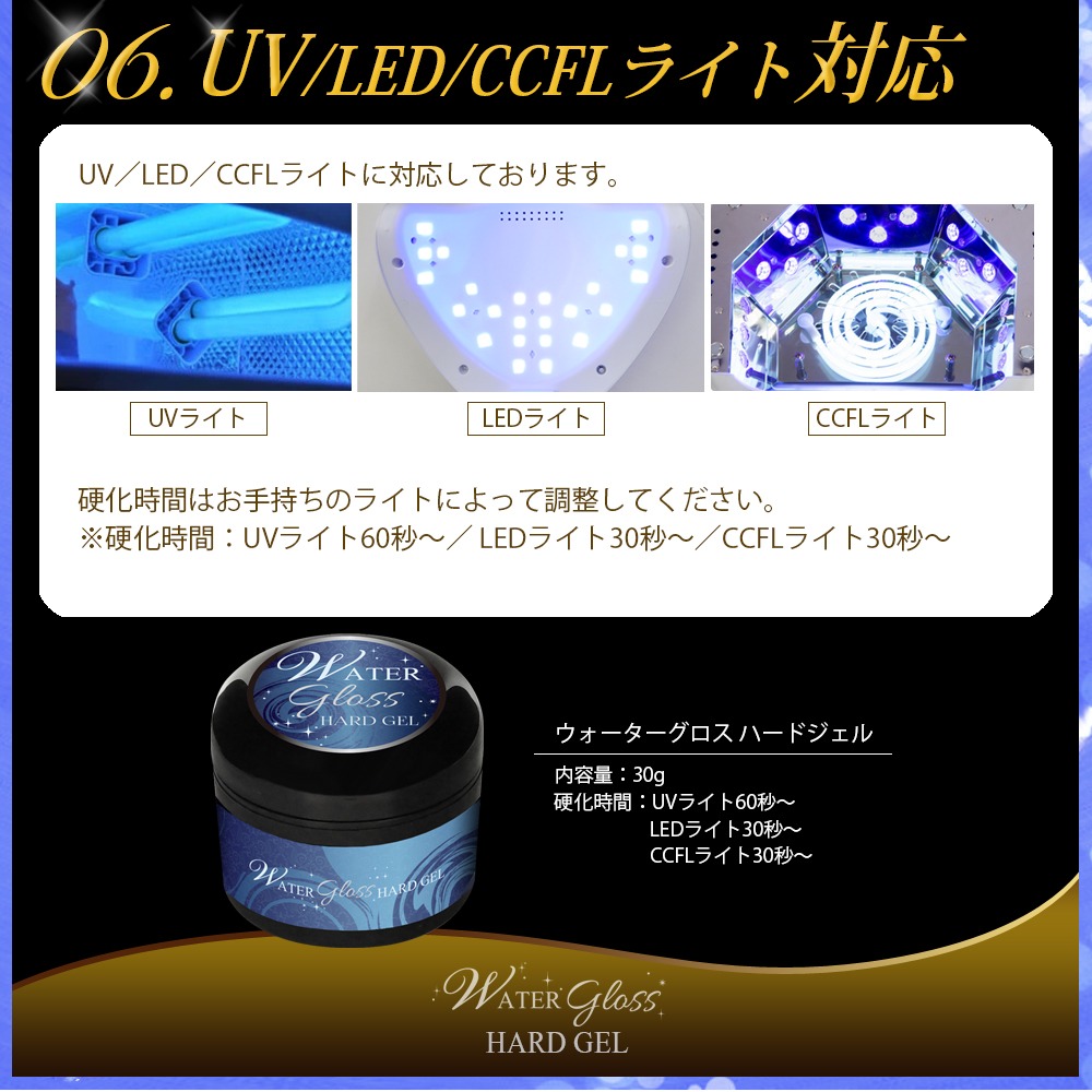 楽天市場】ウォーターグロスジェル ハードジェル 30g ×2個セット│ 爪