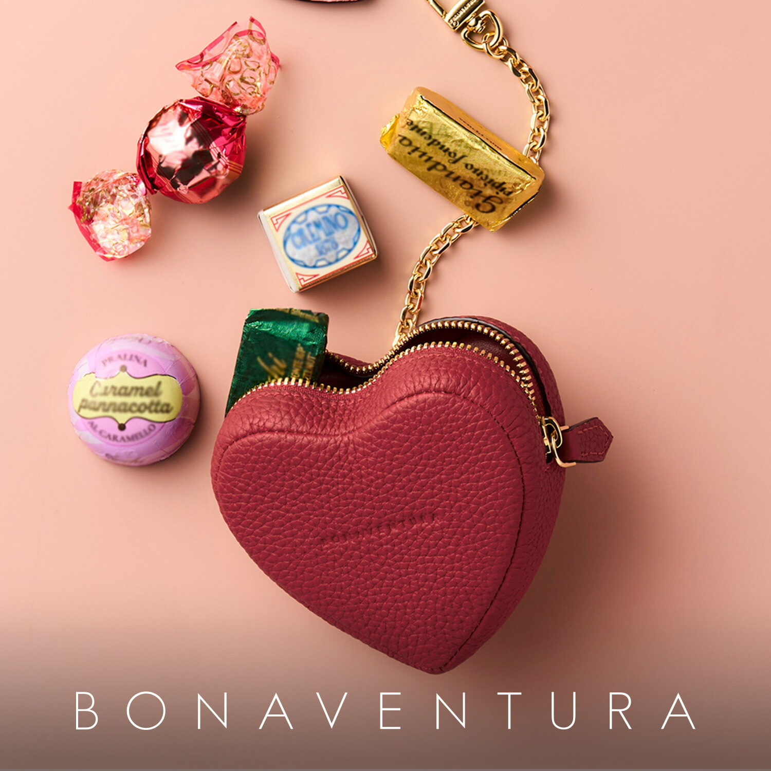 楽天市場】【公式】ミニポーチ チェーン付き シュリンクレザー (ハート