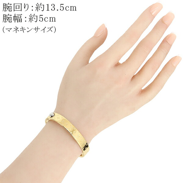 楽天市場】【美品】 ルイヴィトン ブレスレット カフ ナノグラム S