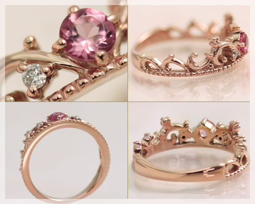 楽天市場】ピンキーリング ピンクトルマリン 10月誕生石 ダイヤモンド