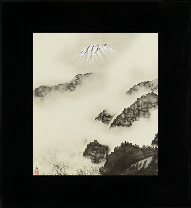 真作絵画】橘天敬 肉筆作品「不動明王図」 横山大観に私淑 日本画10号