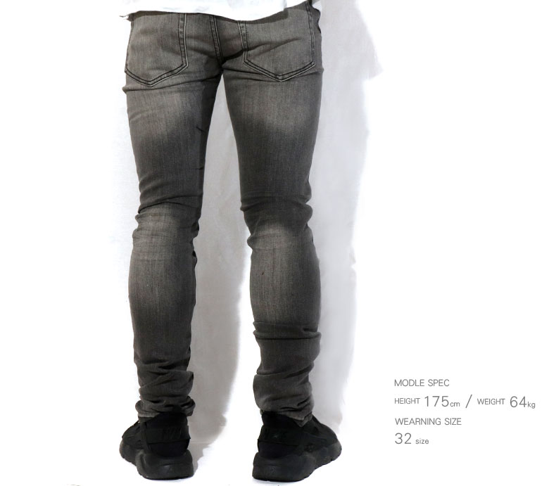 楽天市場】mnml ミニマル X145 STRETCH DENIM クラッシュ ダメージ