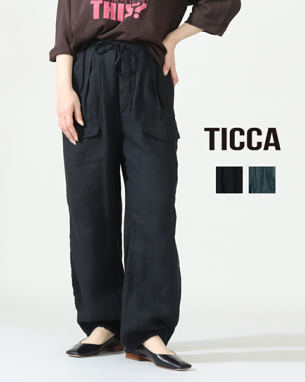 楽天市場】【26SS先行予約】TICCA ティッカ リネンカーゴパンツ TBES