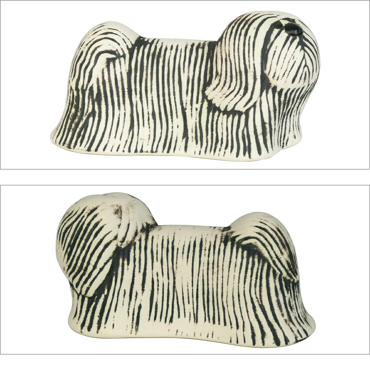 楽天市場】リサラーソン 置物 犬 ミニケンネル スカイテリアー