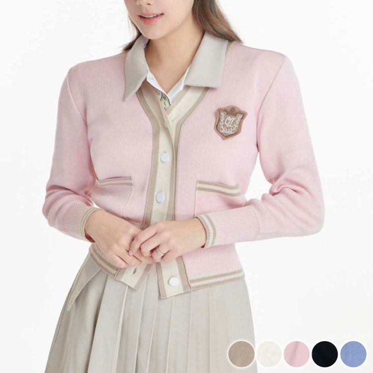 楽天市場】ゴルフウェア レディース 韓国 カーディガン 長袖 ニット 秋