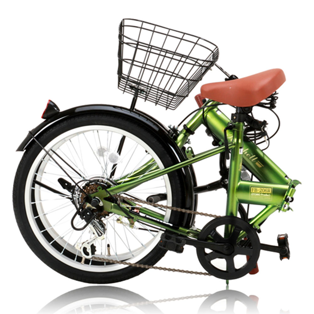 楽天市場】OTOMO 折りたたみ自転車 Raychell FB-206R カーキ 31010