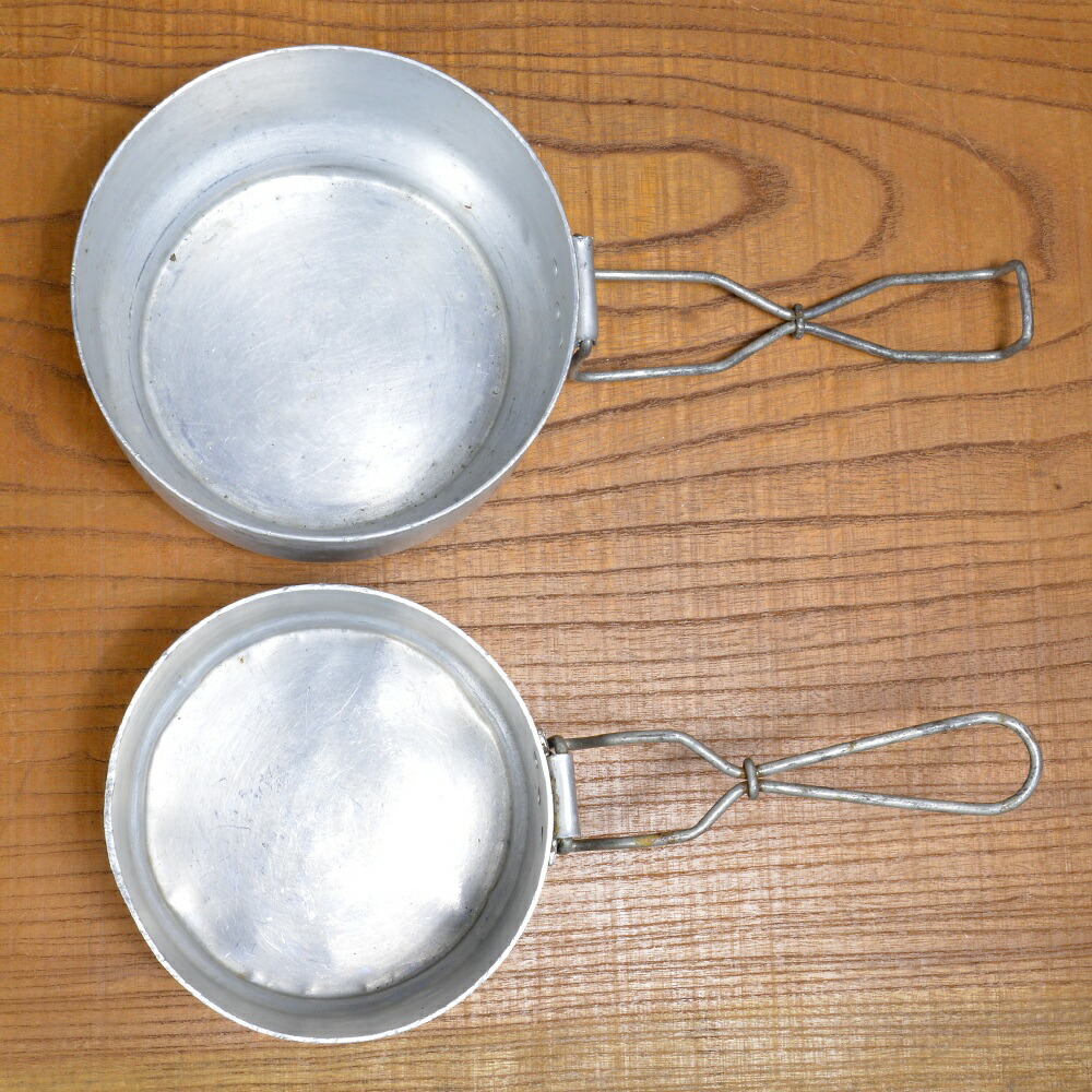 楽天市場】チェコ軍放出品 メスキット 飯盒 アルミ製 丸型 2ピース