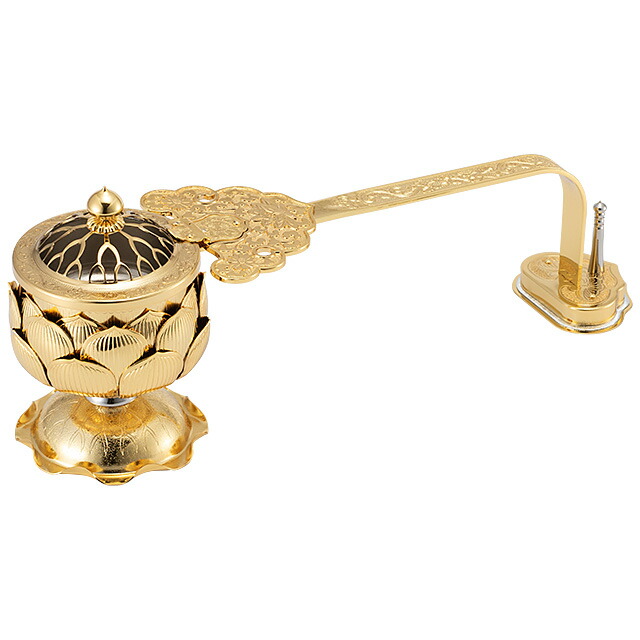 楽天市場】【密教法具 寺院用仏具】 蓮華型柄香炉 真鍮製 長さ32.5cm