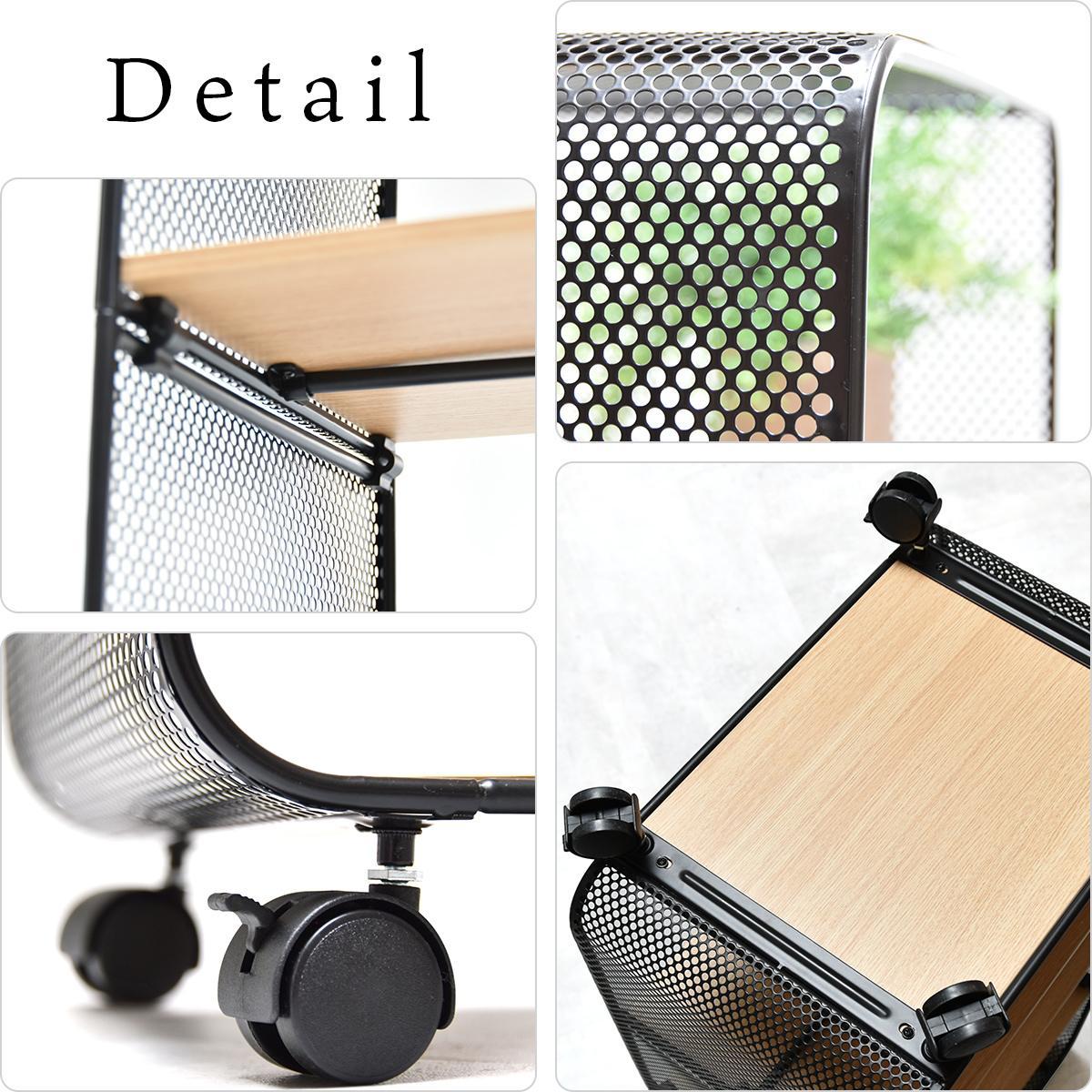 楽天市場】メタルラック アーチパンチング 4段 キャスター付きラック