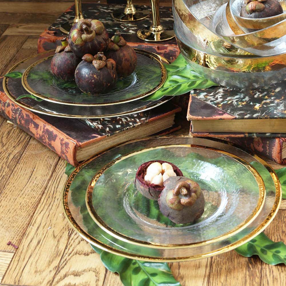 楽天市場】オーボ ゴールド ガラスプレート 220 4枚入 食器 高級感