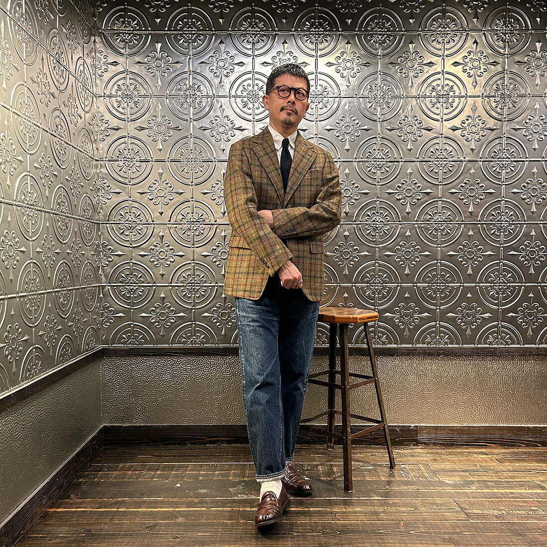 楽天市場】D.C. WHITE (ディーシーホワイト) HACKING JACKET TWEED