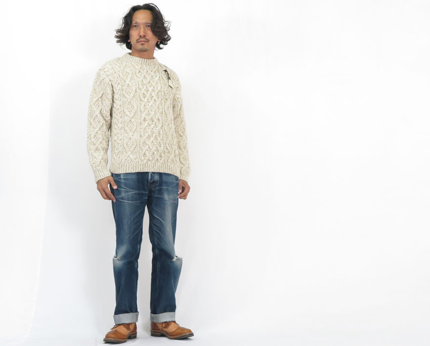 楽天市場】フェローズ Pherrow's 長袖 ハンドニット フィッシャーマン