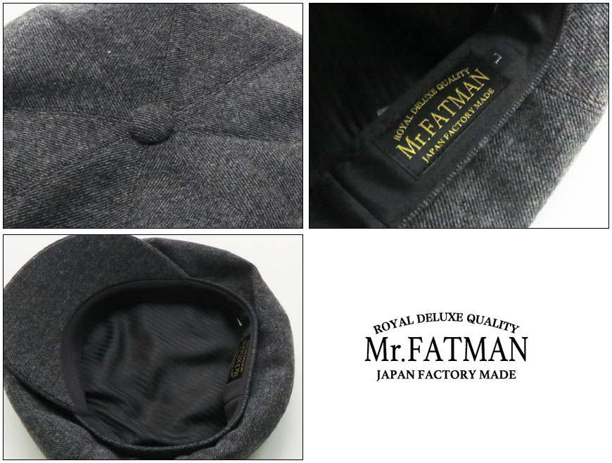 Mr.FATMAN ツィード ジョニーキャスケット GRAY 楽天市場】Mr.FATMAN