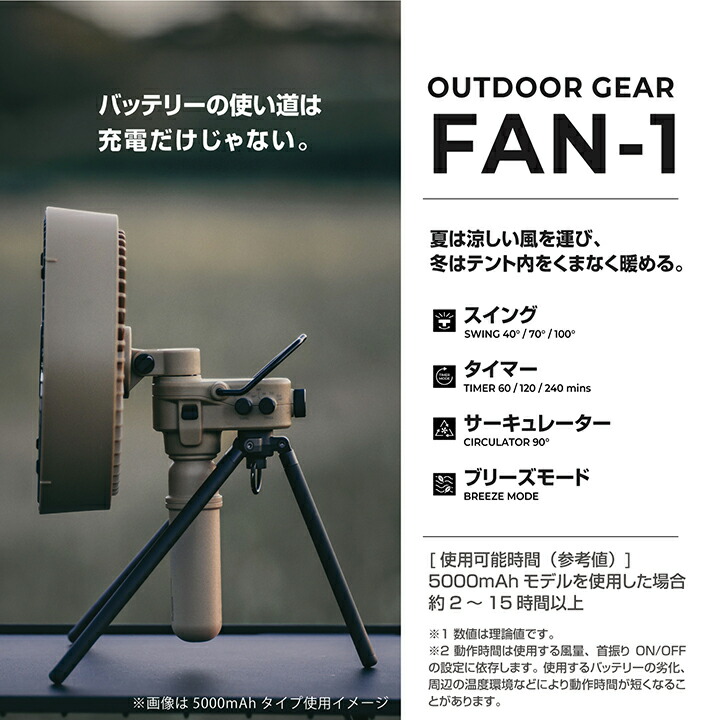楽天市場】エレコム NESTOUT サーキュレーター FAN-1 アウトドアファン