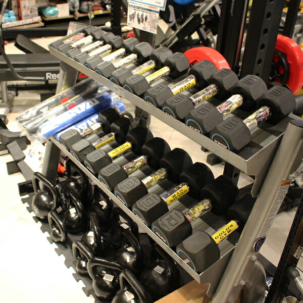 楽天市場】アレックス ラバーヘックスダンベル（20kg） 2個セット