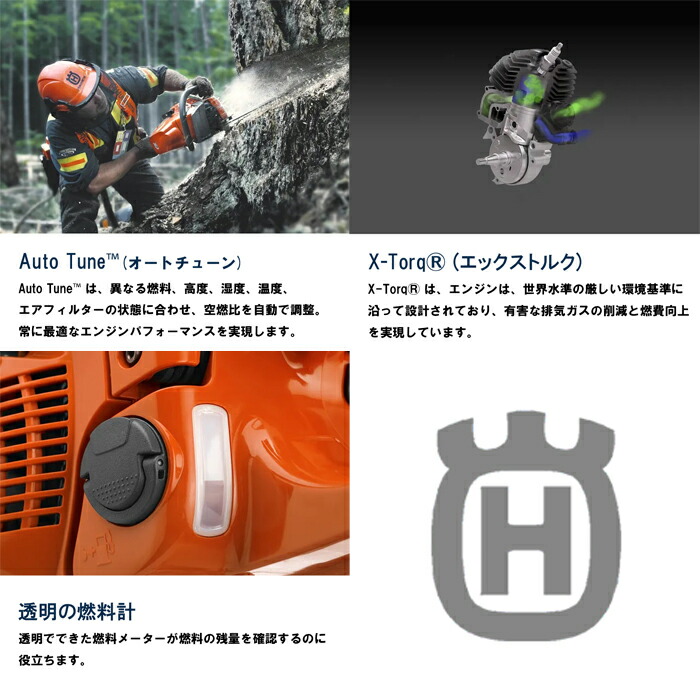 楽天市場】【ハスクバーナ正規販売店】エンジンチェンソー Auto tune