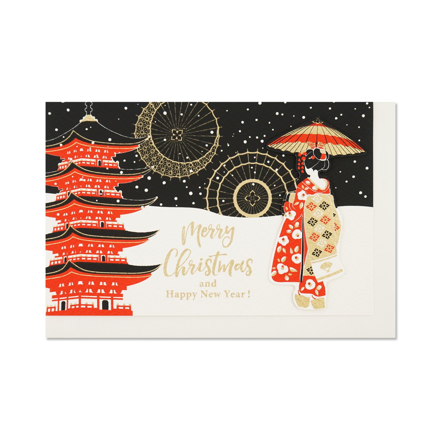 楽天市場】立体和風クリスマスカード 五重塔と舞妓横｜jxcd-128