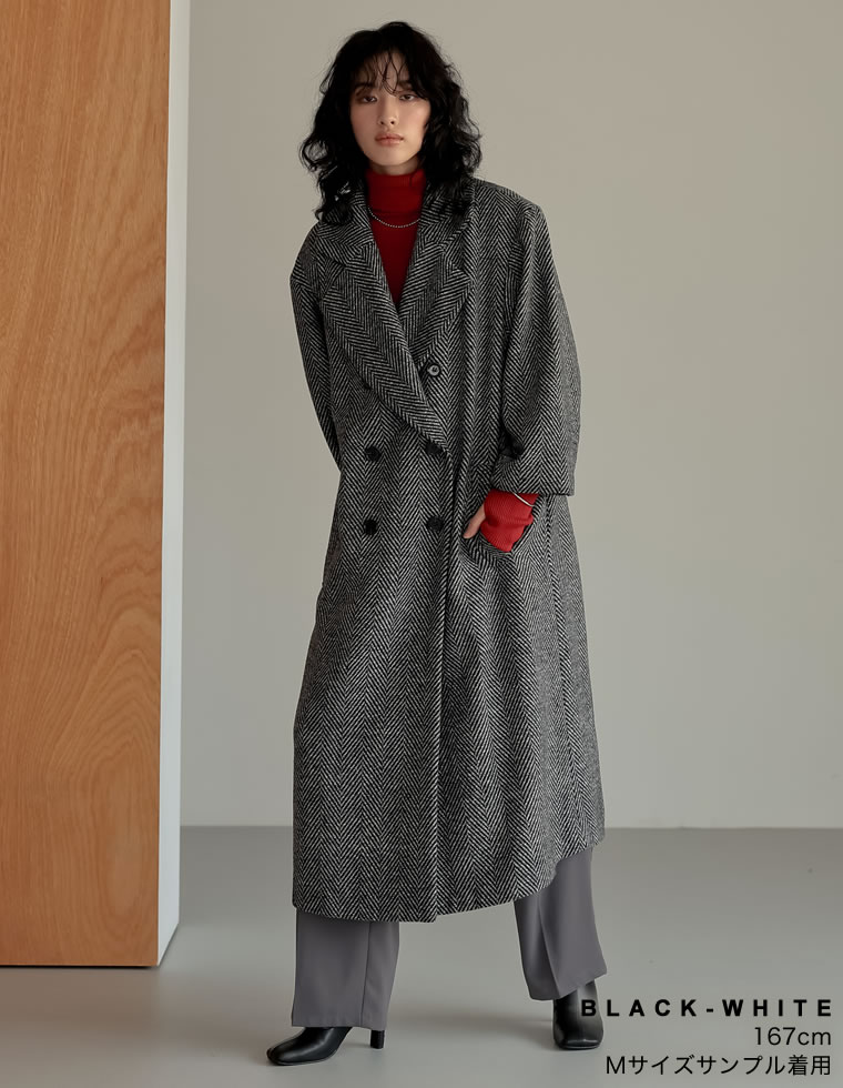 やすさん専用】【新品、BURBERRY】グレー ヘリンボーン チェスター