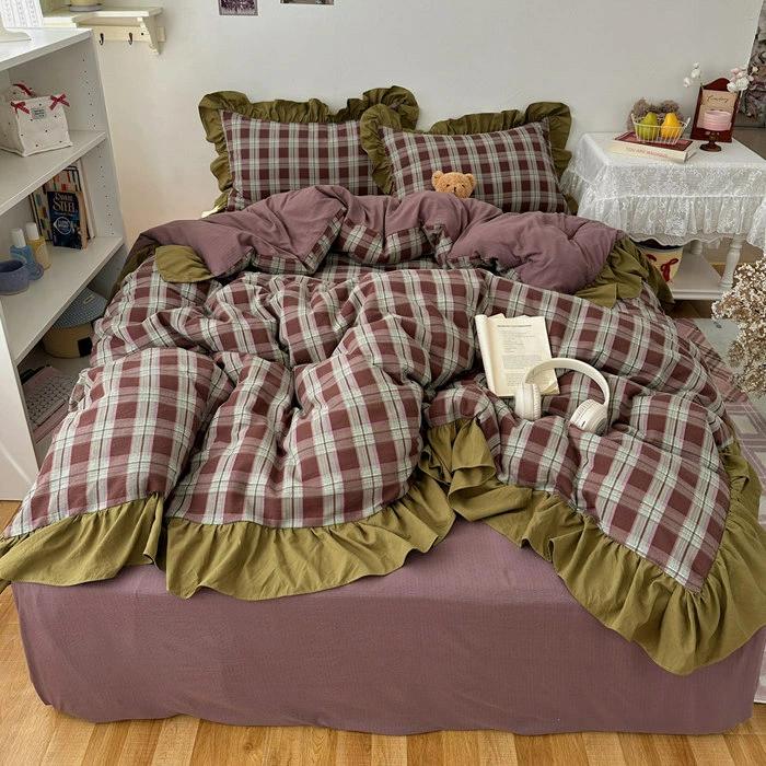 楽天市場】敷布とんカバー 3点4点セット シングル チェック柄 おしゃれ