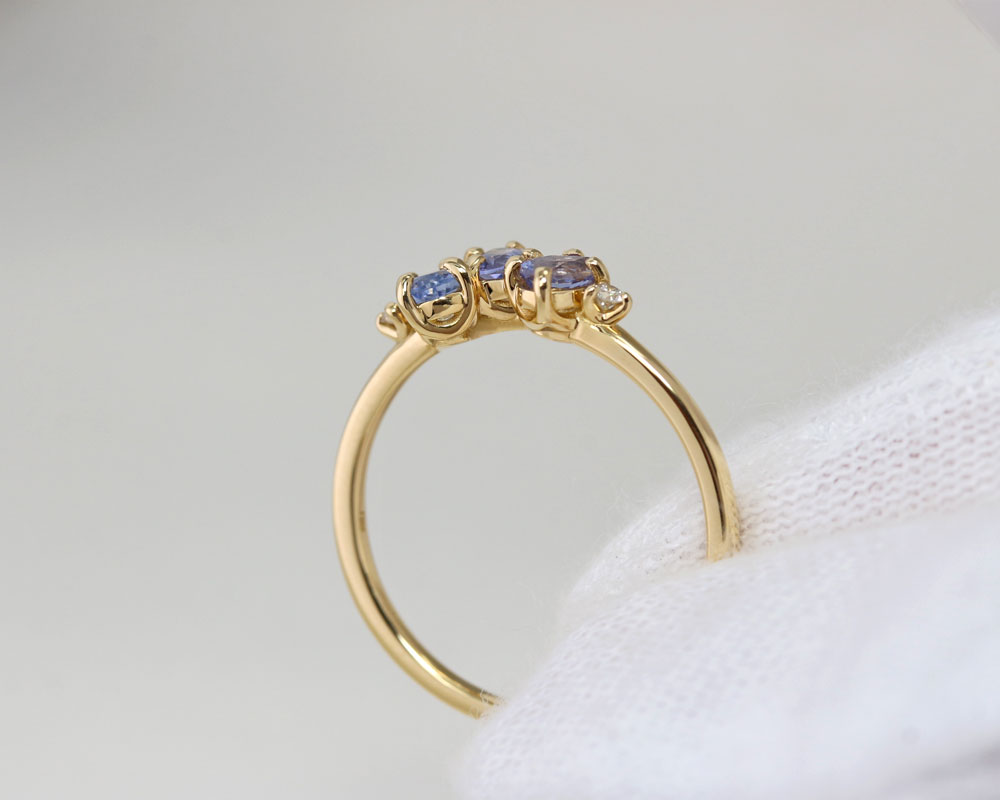 楽天市場】K18 天然サファイア リング 11号 イエローゴールド （サイズ