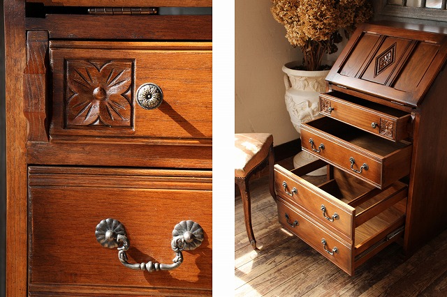 Smith☆管375☆ヨーロピアンスタイル☆ライティングビューロー☆机