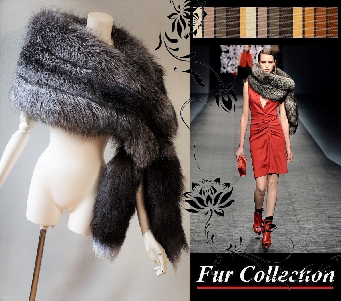 楽天市場】シルバーフォックスファーショール/毛皮ストール/ポンチョ