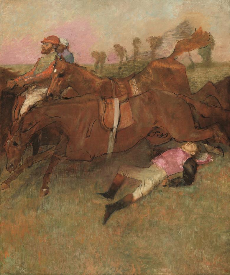 楽天市場】絵画 インテリア 額入り 壁掛け複製油絵エドガー・ドガ 障害