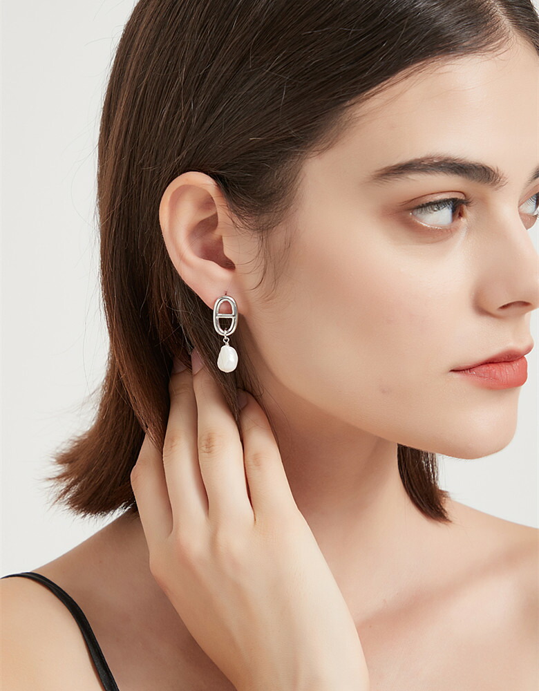 楽天市場】ピアス 日型 天然パール バロック パールピアス 淡水パール