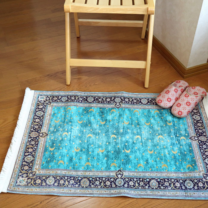 楽天市場】トルコ製 玄関マット滑り止め エスニック ラグマット