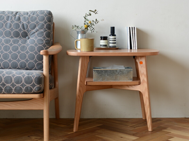 楽天市場】マルニ60+ サイドテーブル40 オーク : 生成りな暮らしのご