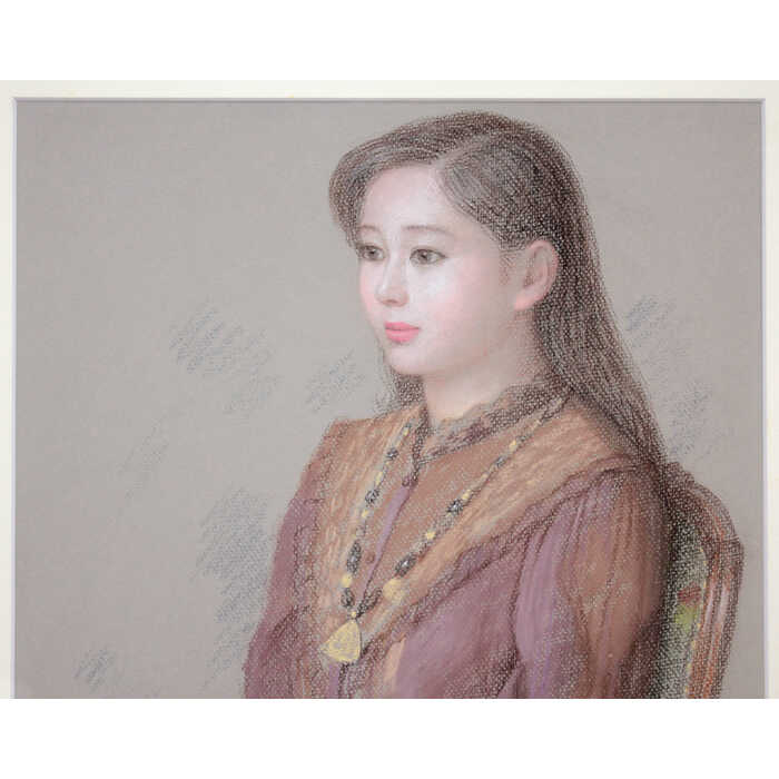 楽天市場】絵画 徳田宏行 パステル画 『女性像』 人物 美人 優しい