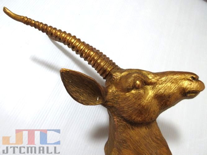 楽天市場】ブロンズ 壁掛け ヤギ やぎ オブジェ 剥製 インテリア