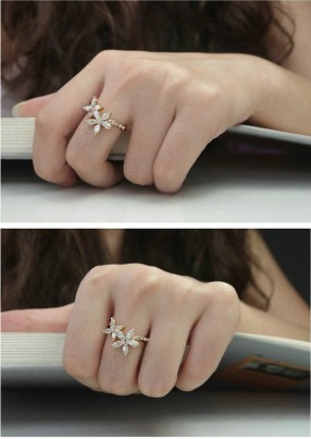 楽天市場】お花リング 指輪 K18 18金GP 18k 花 フラワー : カスピー