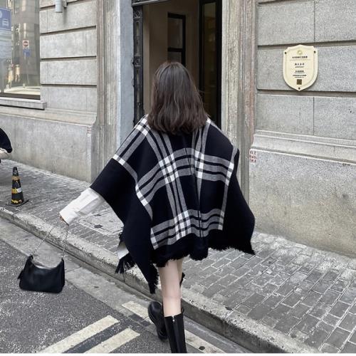 楽天市場】ストール ポンチョ ブランケット アウター ショール マント