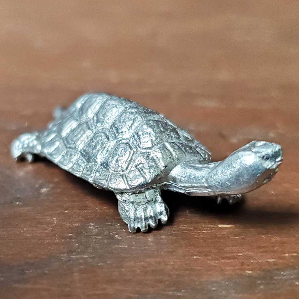 楽天市場】ミニチュア 置物 飾り フィギュア 錫製 亀（かめ）添配 盆栽