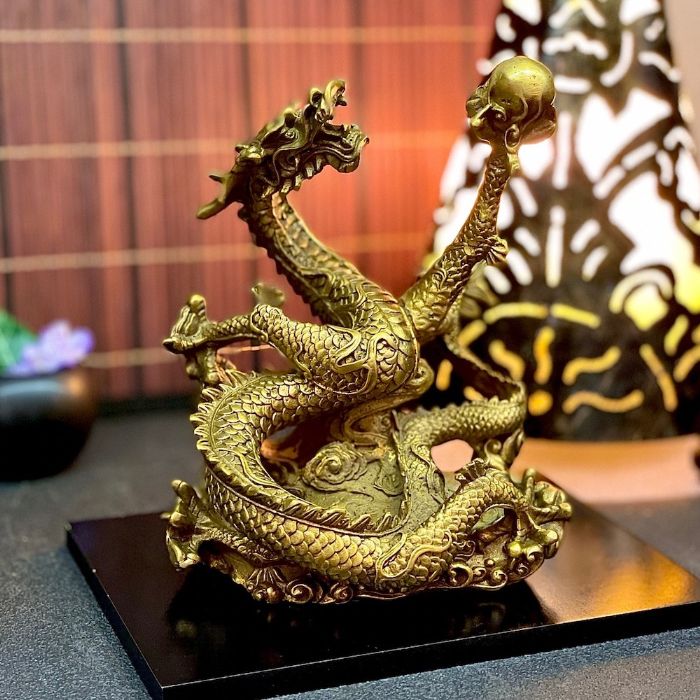 オベサス 時代金工 古銅鍍金 龍 置物 重さ約4kg D R9340H オベサス
